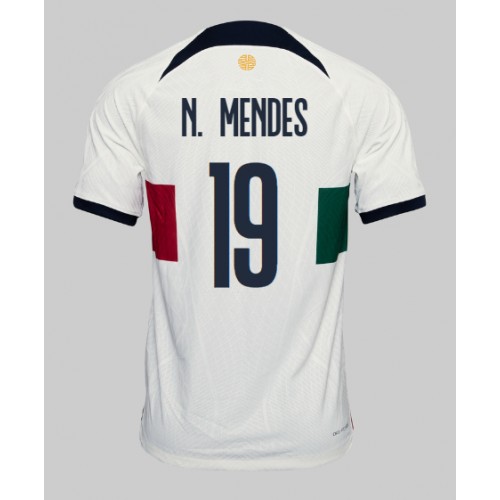 Portugal Nuno Mendes #19 Replika Udebanetrøje VM 2022 Kortærmet